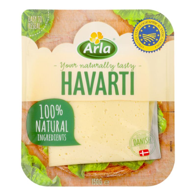 Сир Arla Хаварті 60% нарізаний 150г
